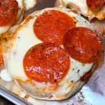 English muffin mini pepperoni pizza