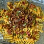 Air fryer loaded waffle fries