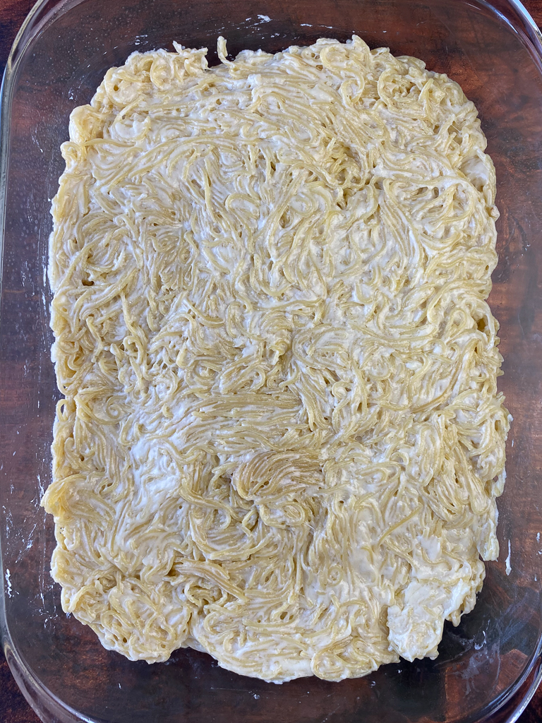 Baked Alfredo Spaghetti - Plowing Through Life