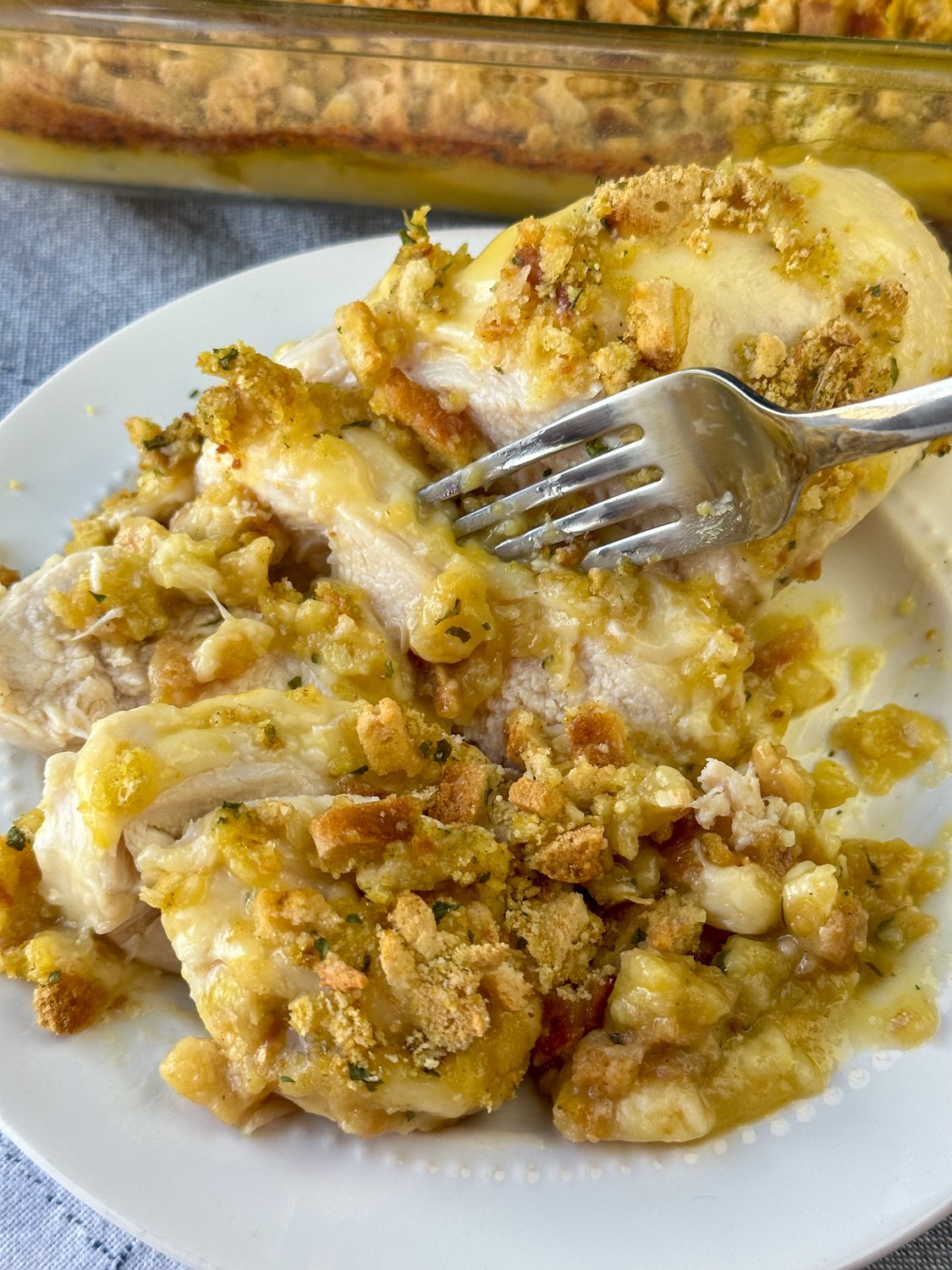 Swiss Chicken Casserole With Stuffing Plowing Through Life swiss-chicken-casserole-with-stuffing-plowing-through-life