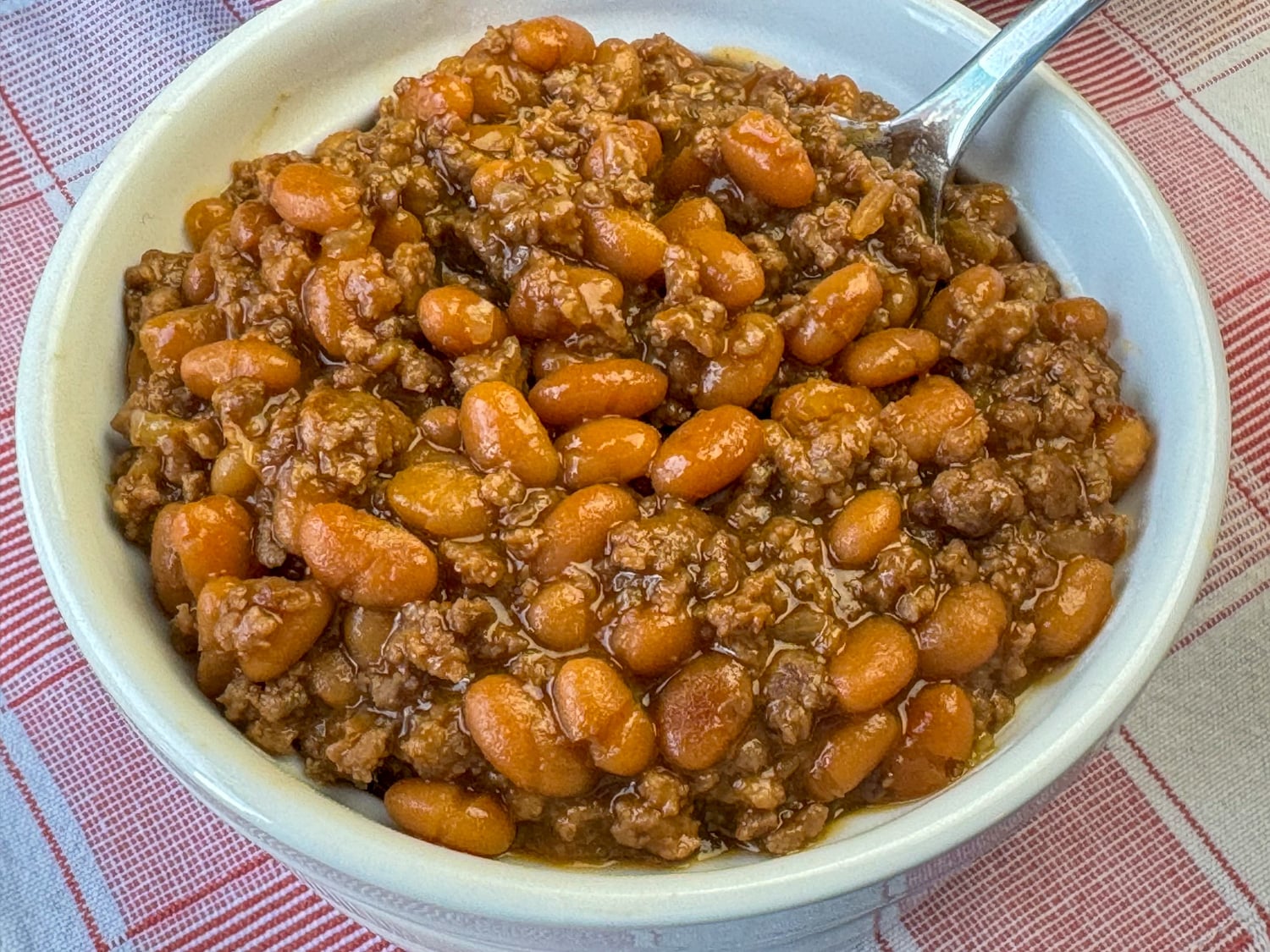 Cowboy Baked Beans (Skillet or Slow Cooker) - Plowing Through Life