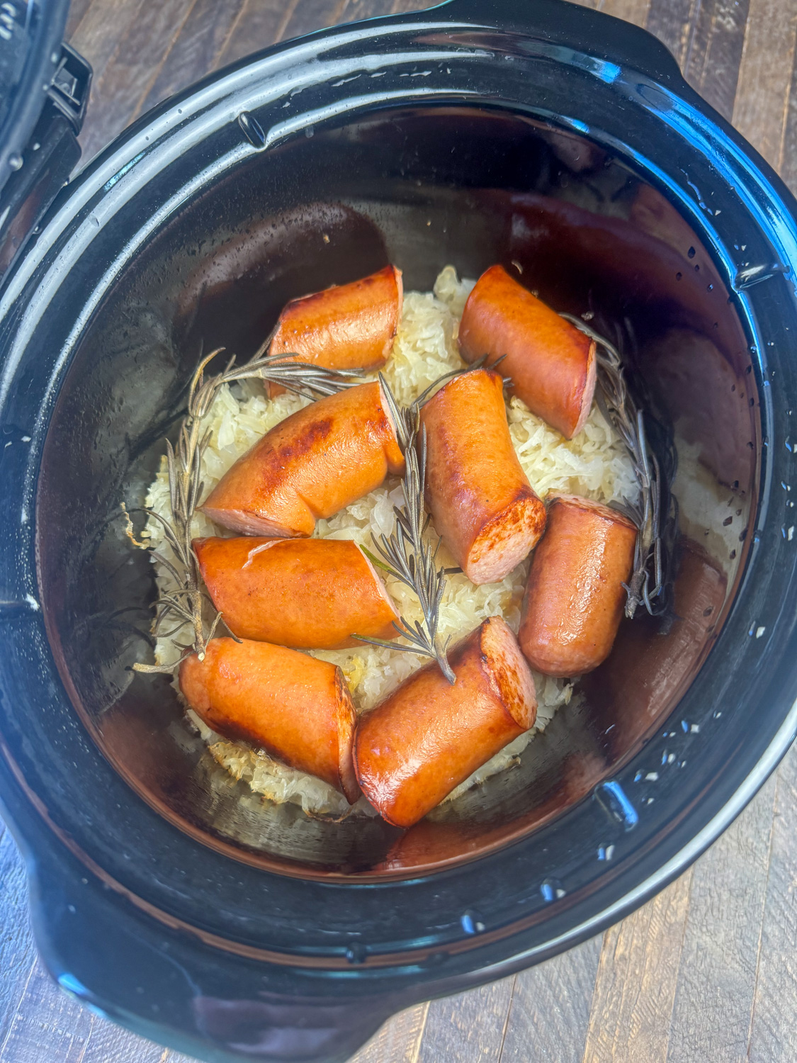 Crock Pot Sauerkraut and Kielbasa - Plowing Through Life